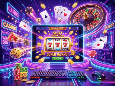 Luxury online casino gaming interface with royal purple theme